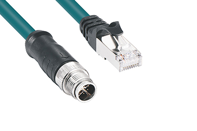 Industrial Ethernet cable (M12X code 8P / RJ45)